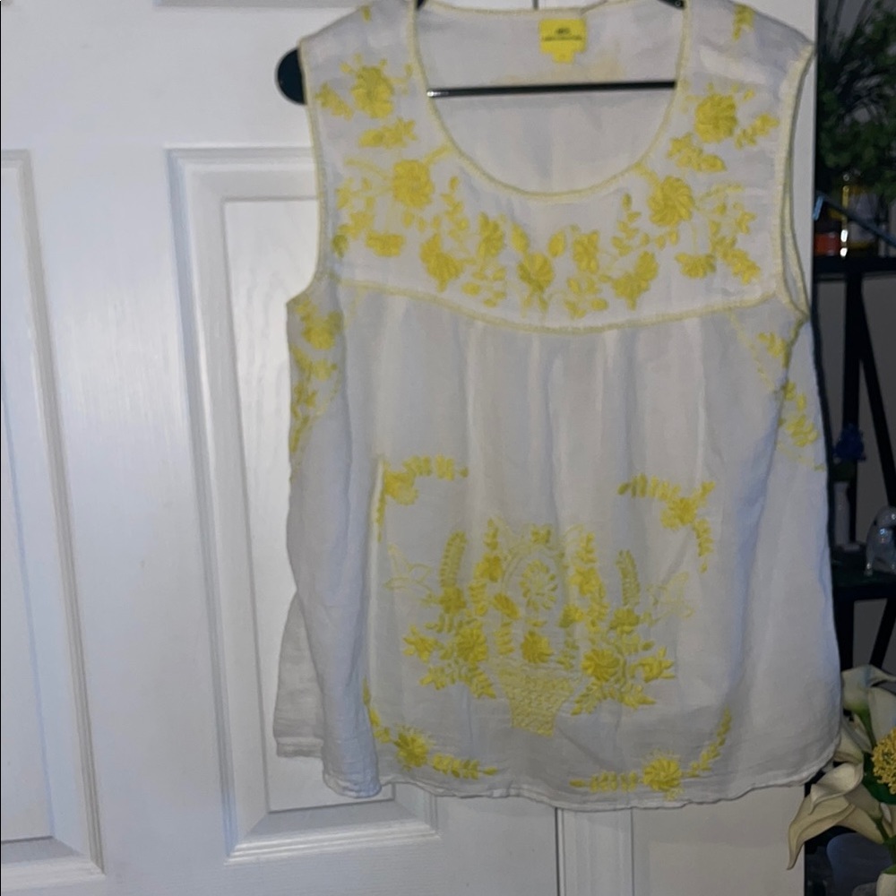 Roberta Roller Rabbit Embroidered Sleeveless Top